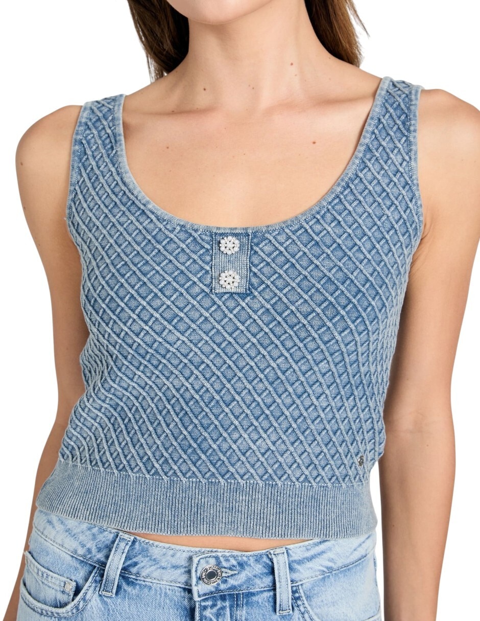 Suéter con escote para mujer 2