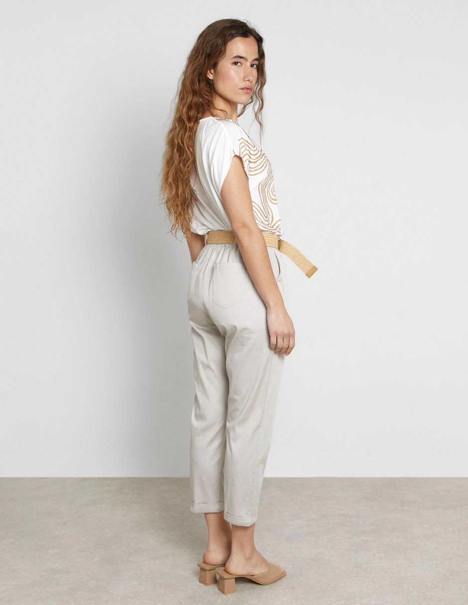 Pantalón capri relajado para mujer 2