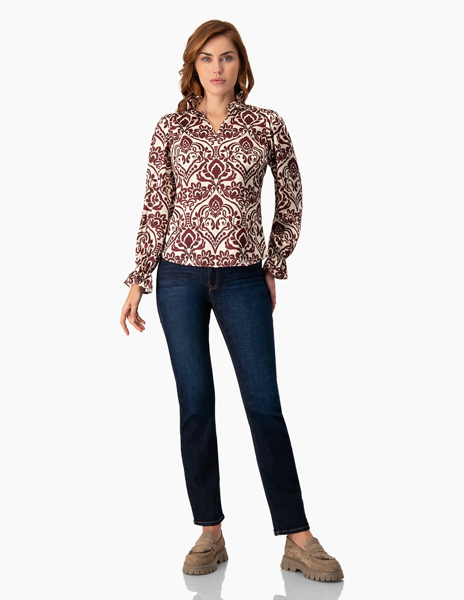 Blusa manga larga para mujer 4