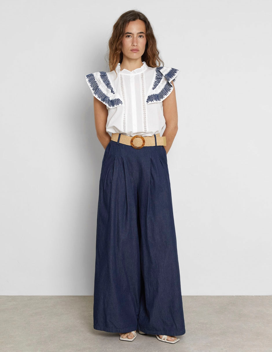 Pantalón wide leg para mujer 8