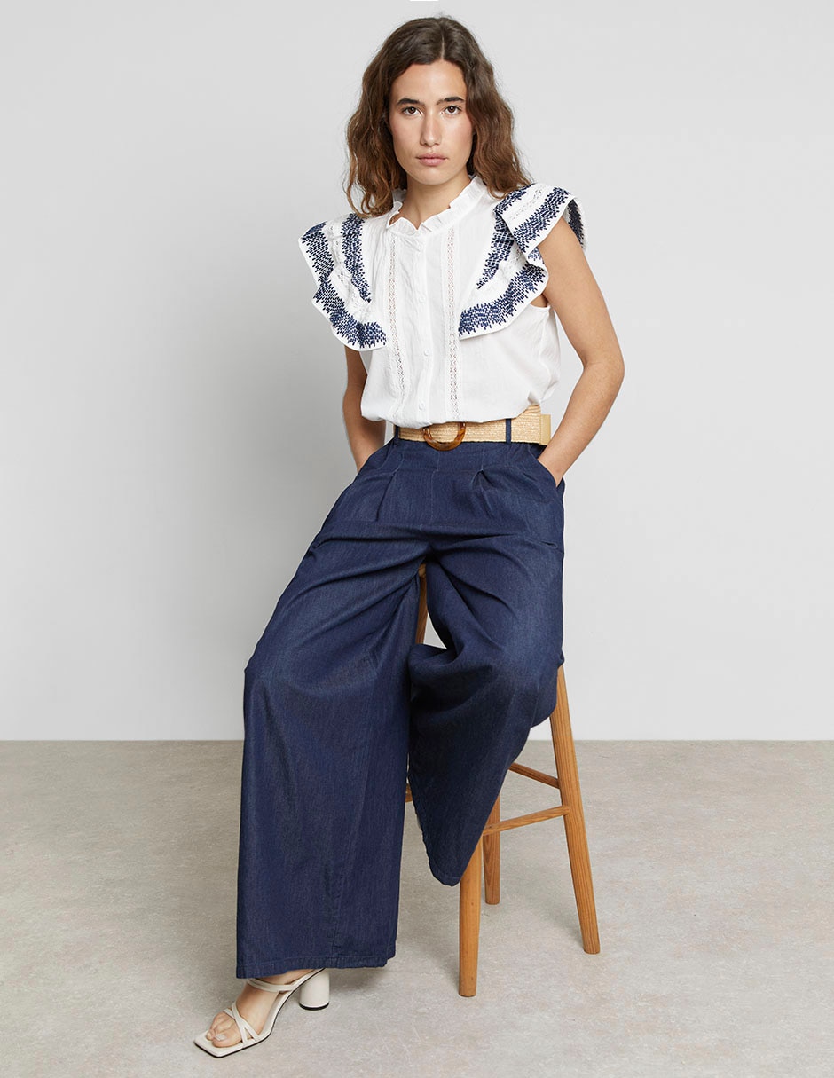Pantalón wide leg para mujer 11