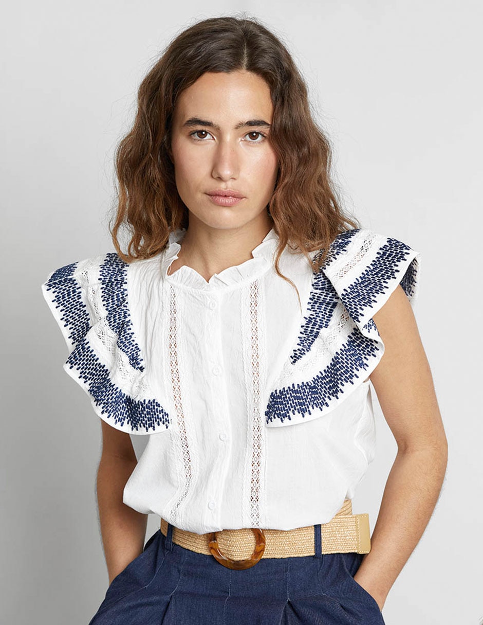 Blusa manga corta para mujer 6