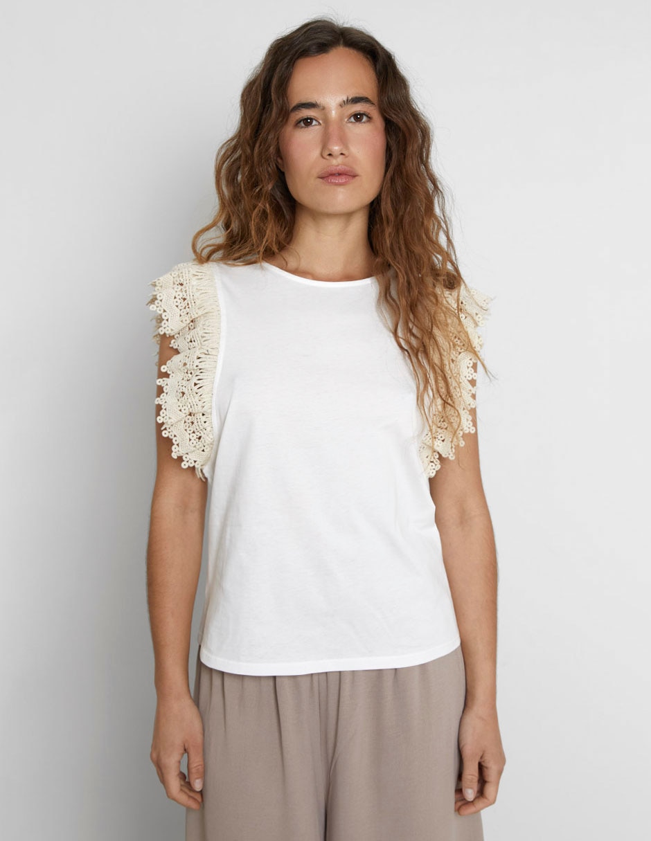 Playera cuello redondo para mujer
