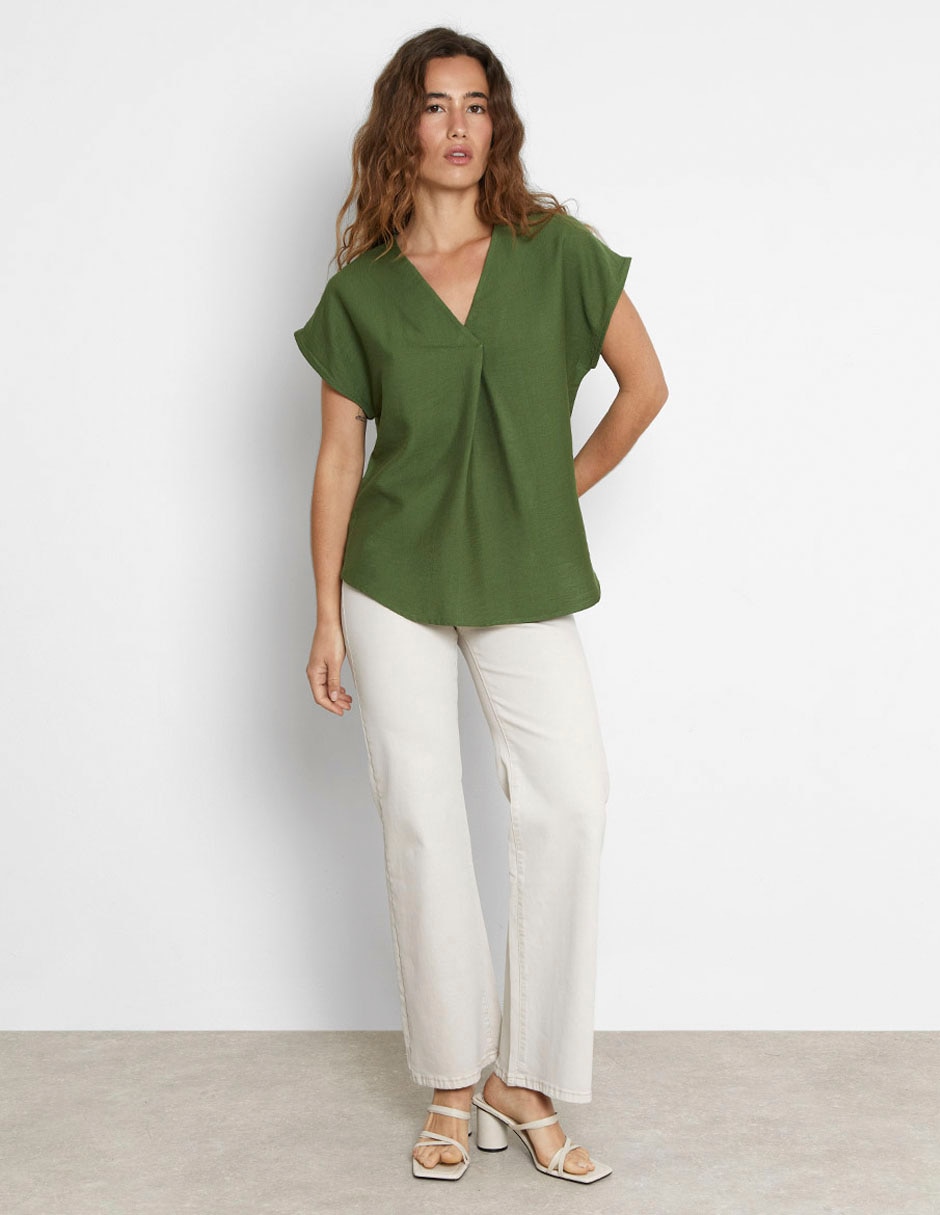 Blusa manga corta para mujer 3