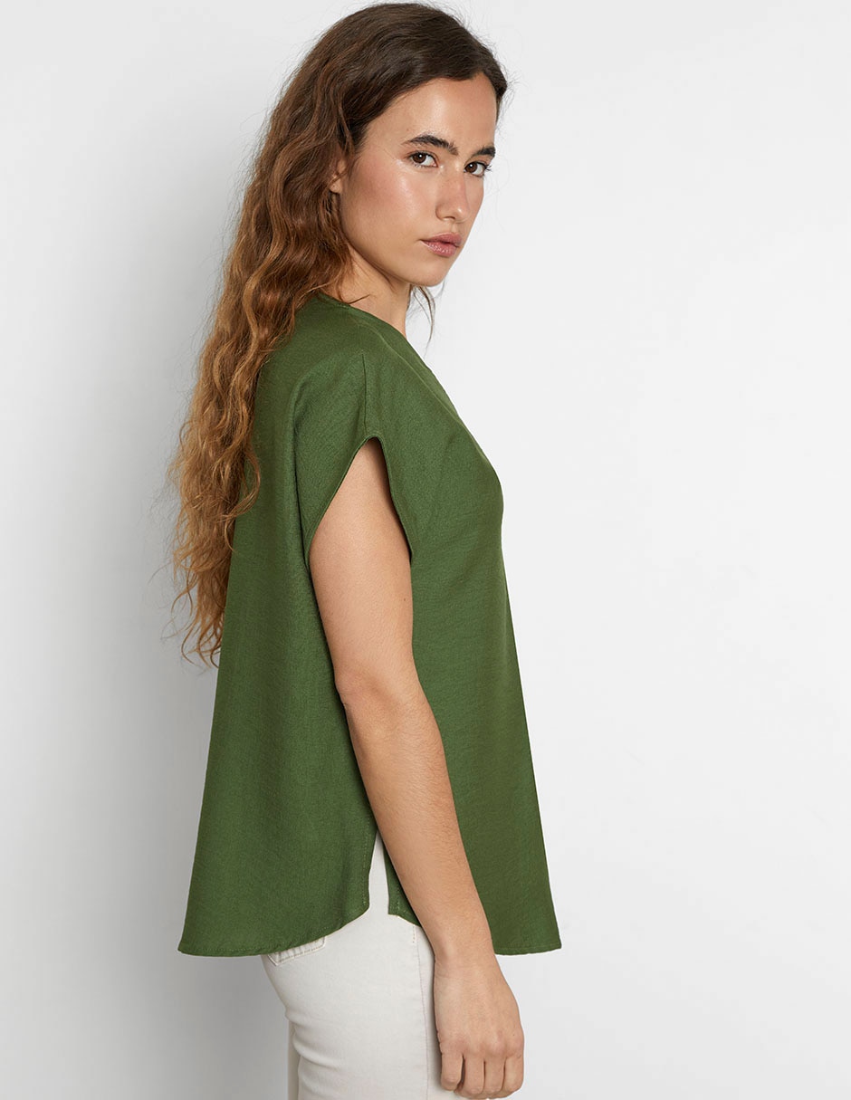 Blusa manga corta para mujer 4