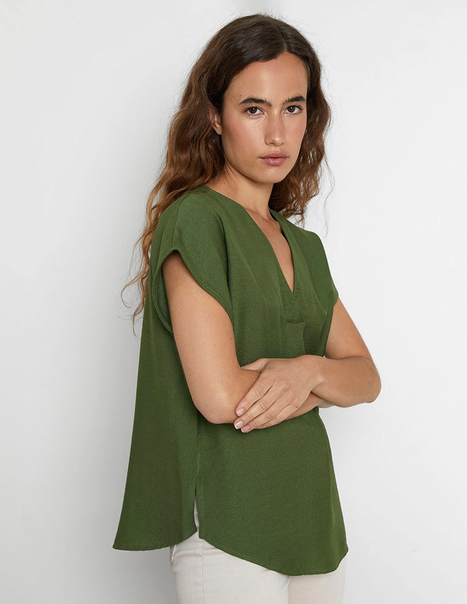 Blusa manga corta para mujer 5