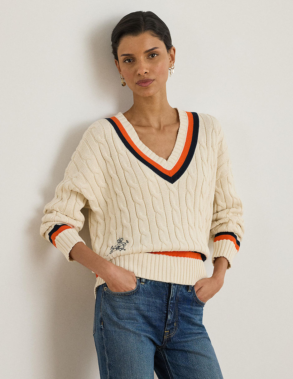 Suéter cuello v para mujer