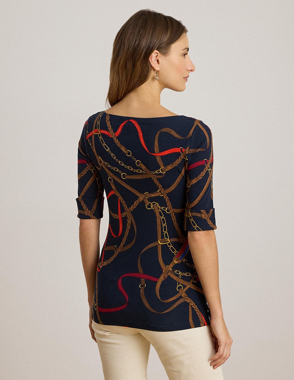 Blusa manga al codo para mujer