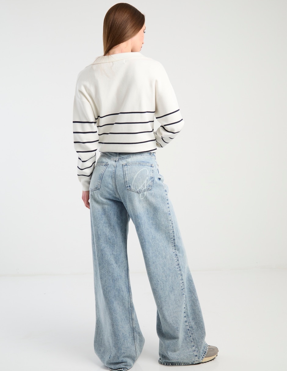 Jeans relaxed wide leg para mujer 2
