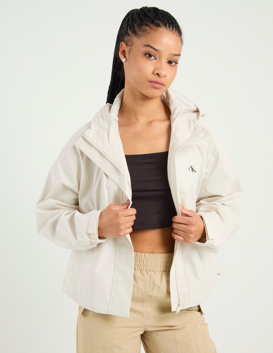 Chamarra rompevientos impermeable para mujer