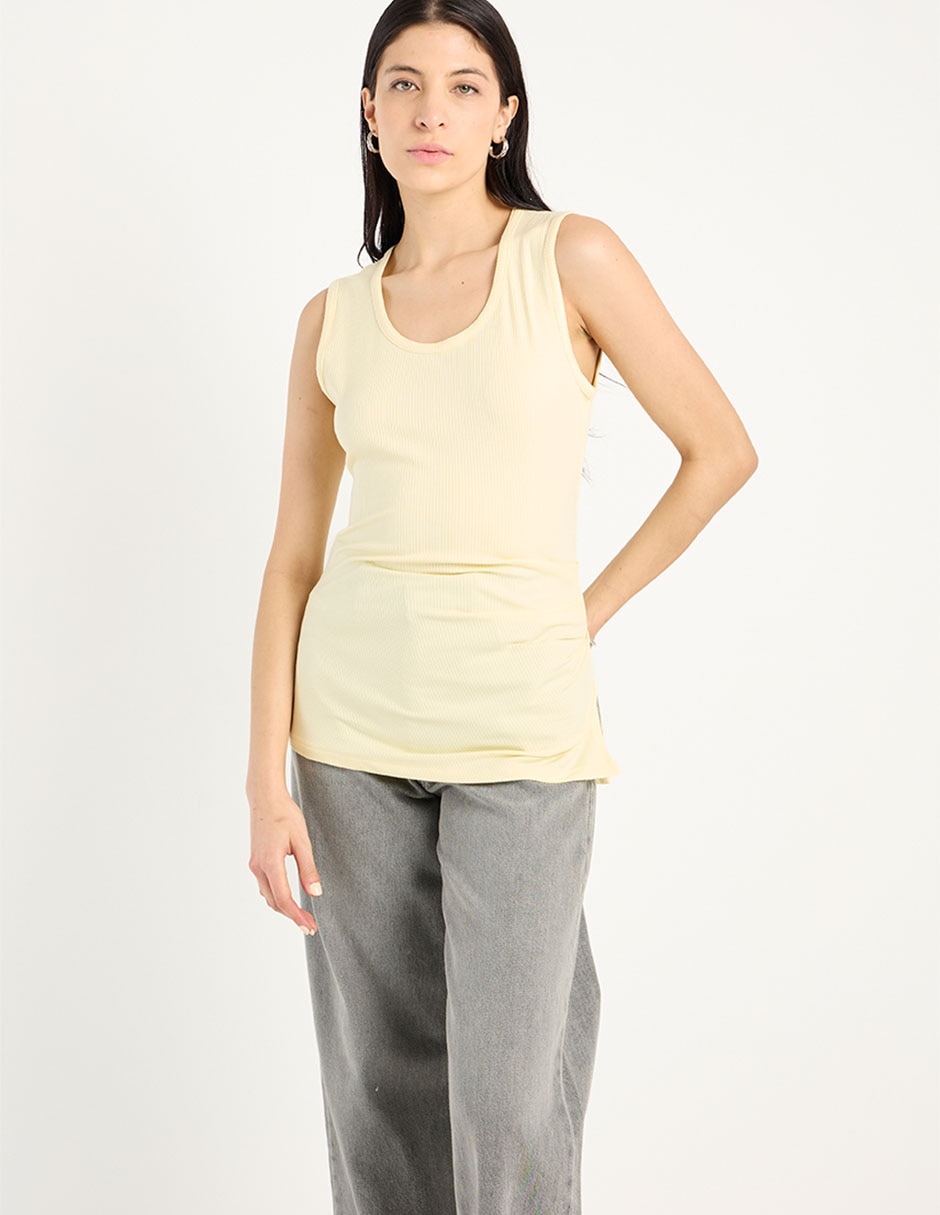 Top cuello redondo tirante ancho