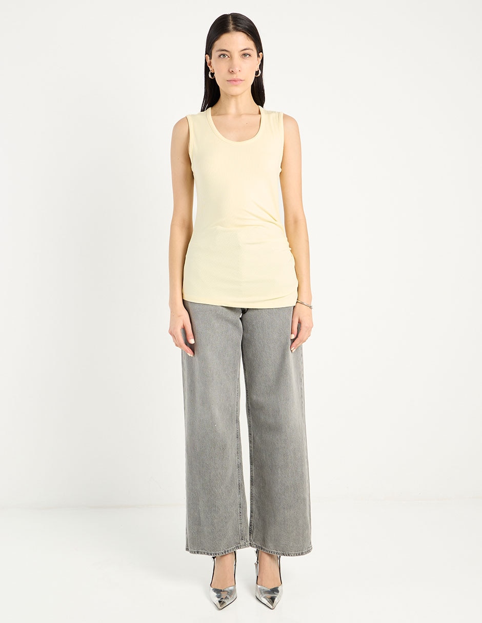 Top cuello redondo tirante ancho 3
