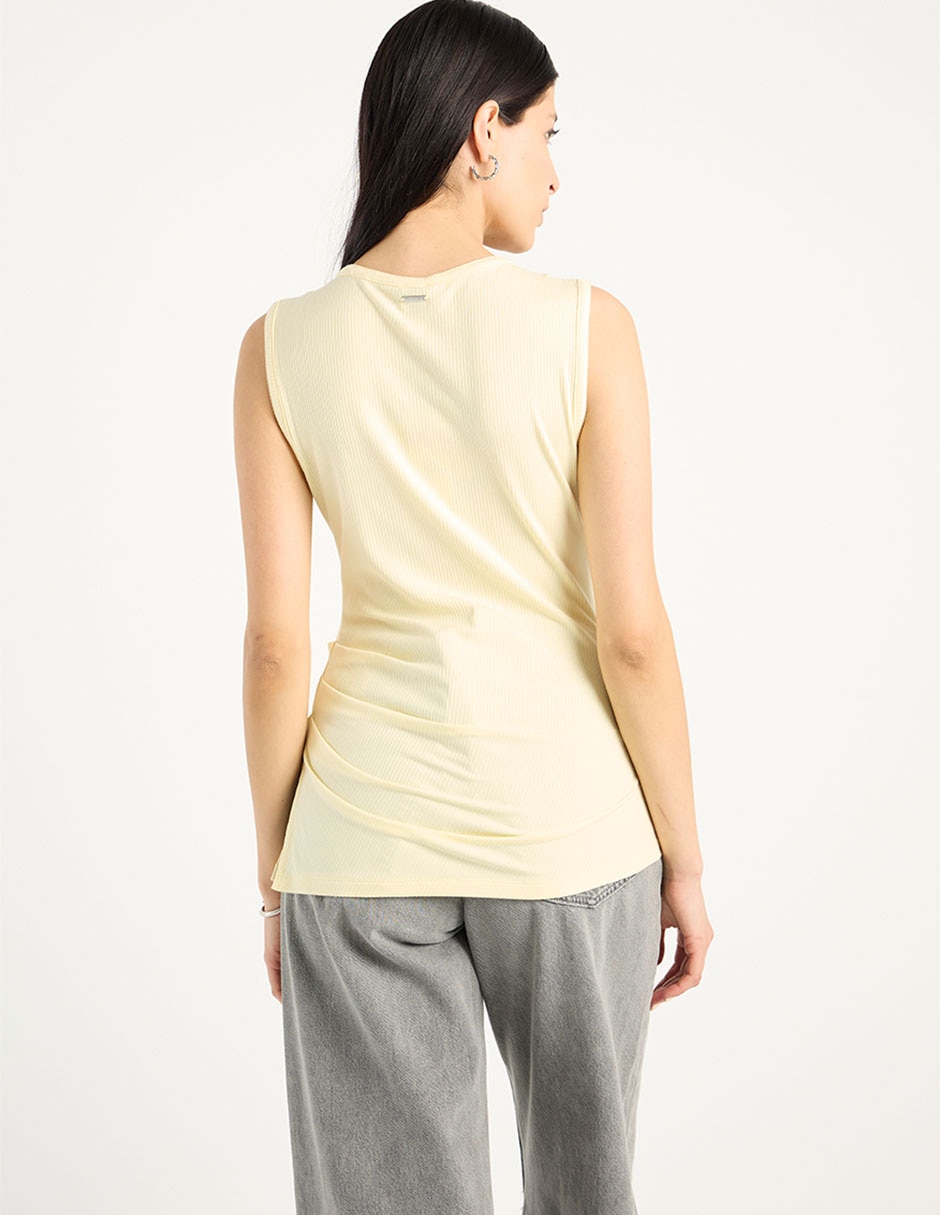 Top cuello redondo tirante ancho 6