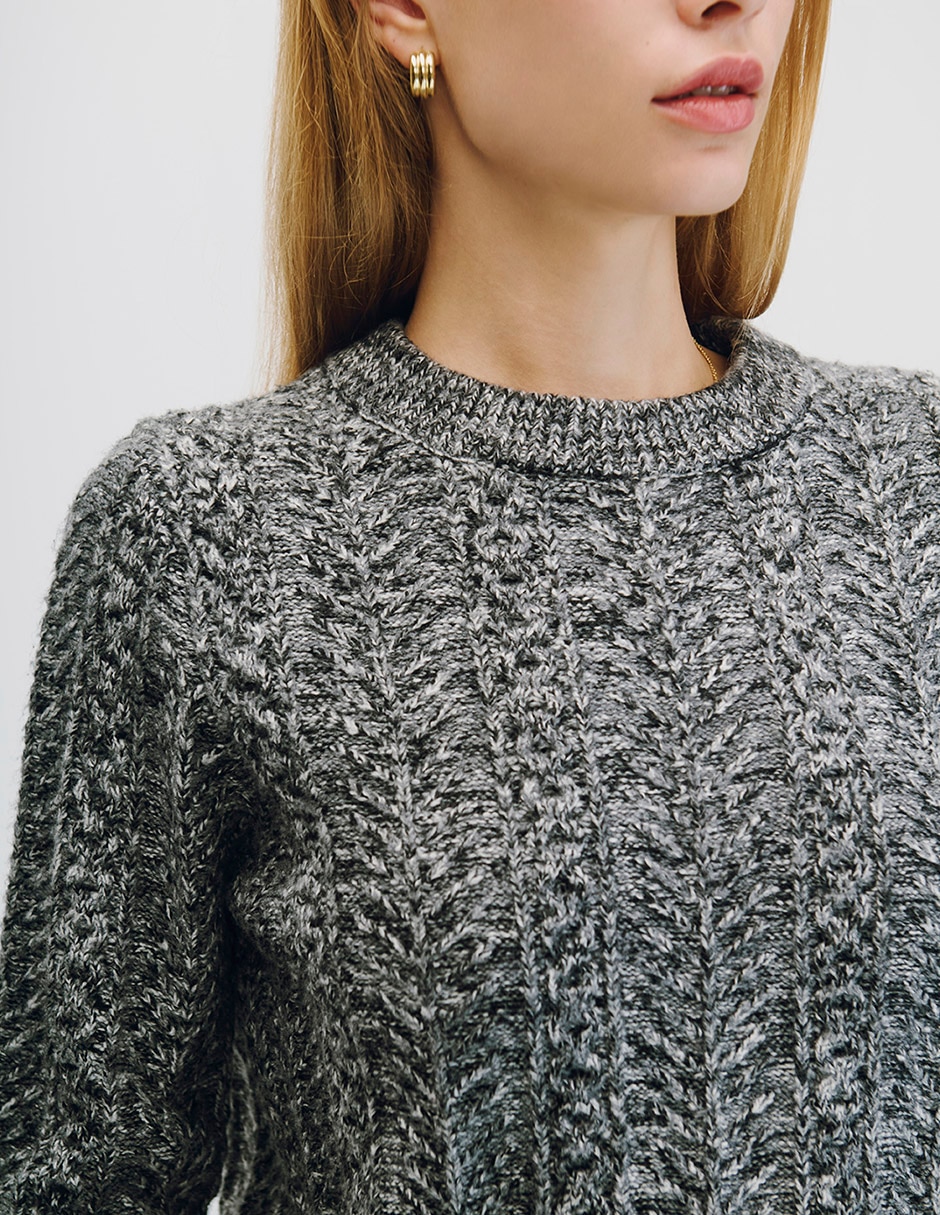 Suéter cuello redondo para mujer 4