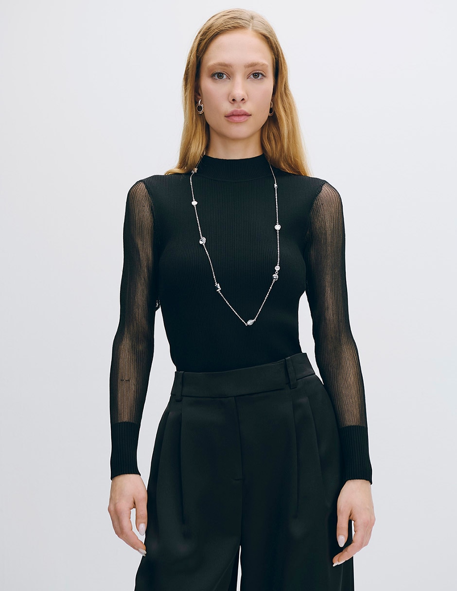 Suéter cuello alto para mujer