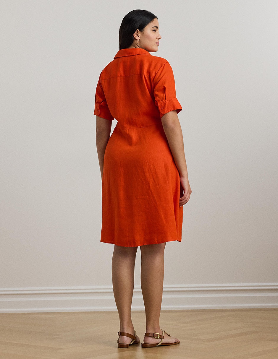 VESTIDO LAUREN PLUS 20290, 20, NARANJA