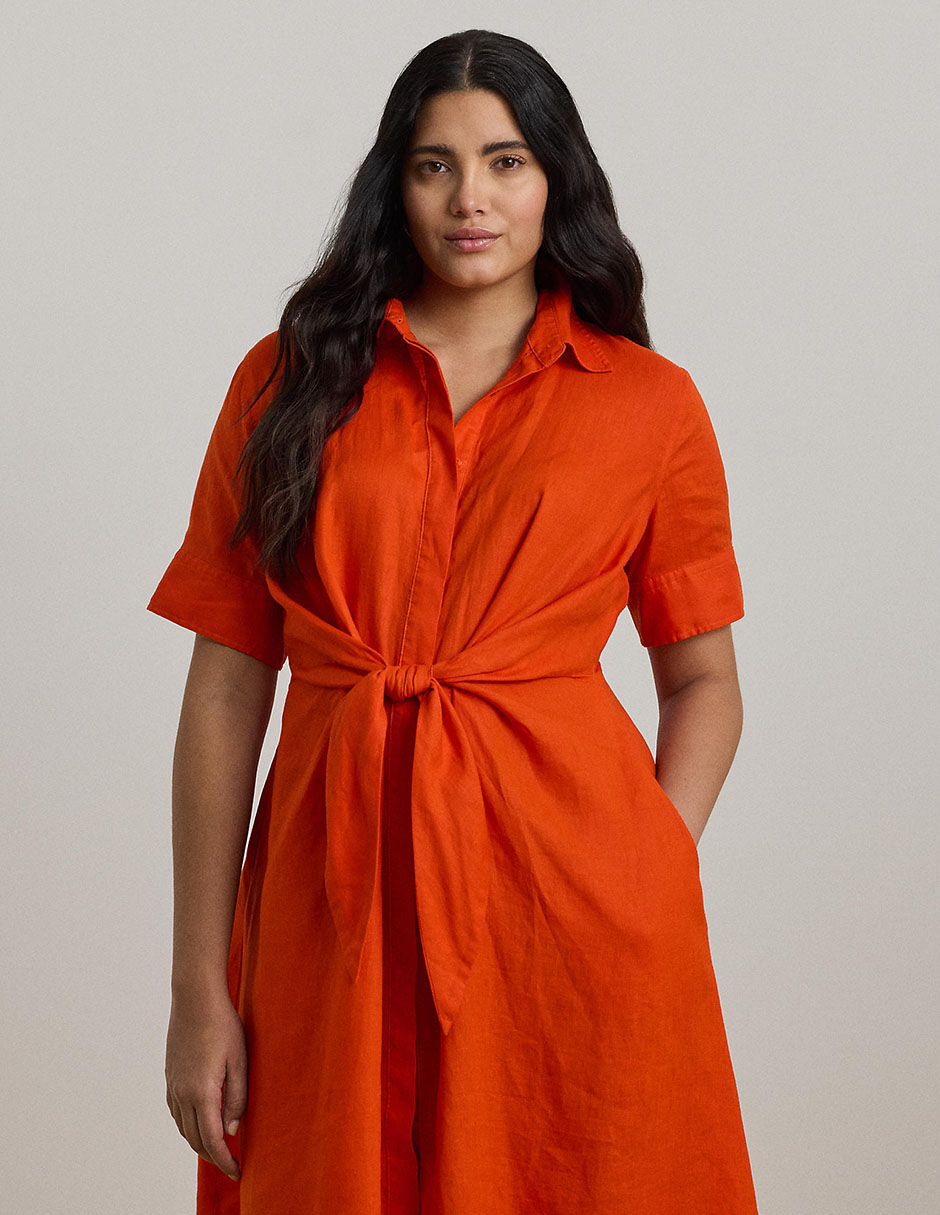 VESTIDO LAUREN PLUS 20290, 20, NARANJA