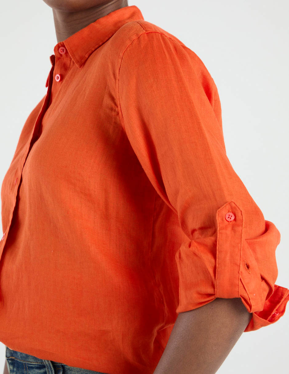 Blusa camisera Lauren Ralph Lauren manga larga para mujer