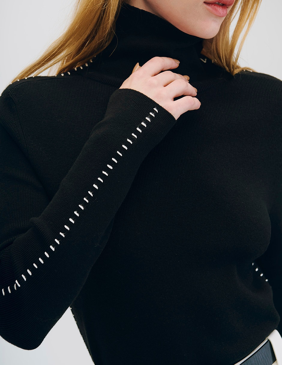 Suéter cuello tortuga para mujer 4