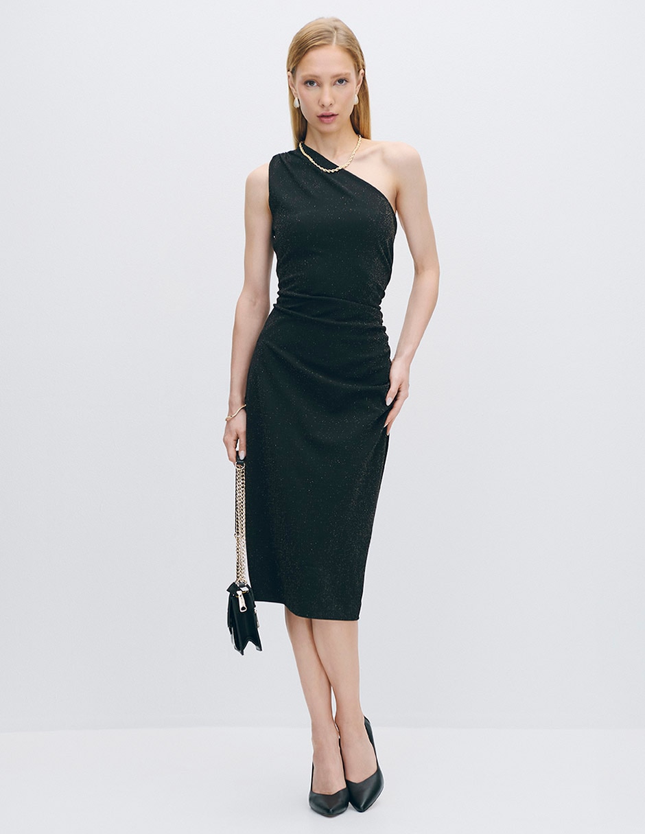 Vestido midi de fiesta escote medio Vestido midi de fiesta escote medio