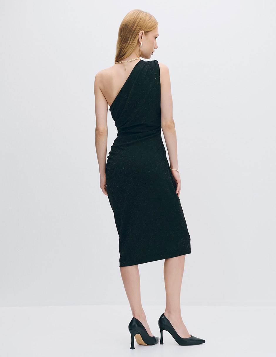 Vestido midi de fiesta escote medio 3