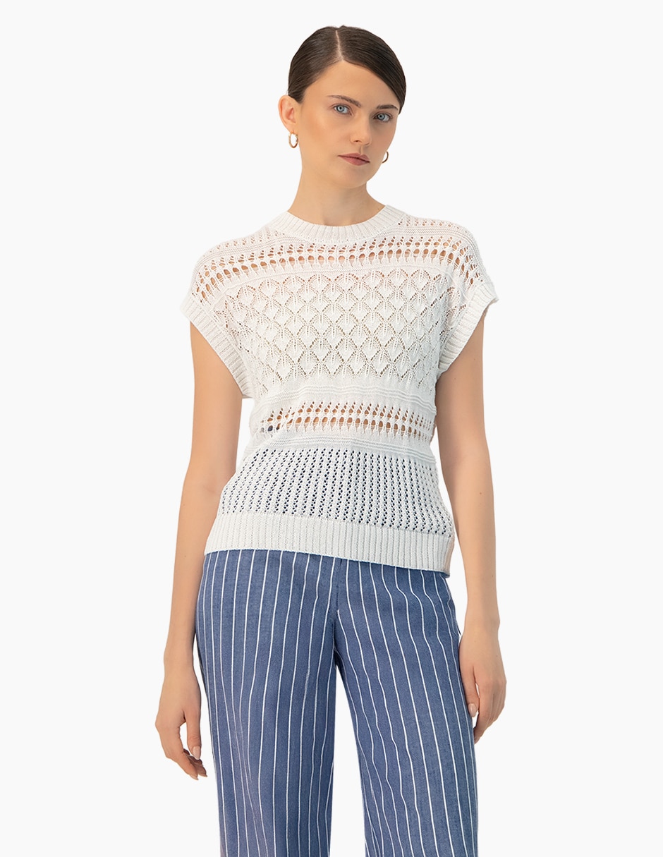 Blusa manga corta para mujer