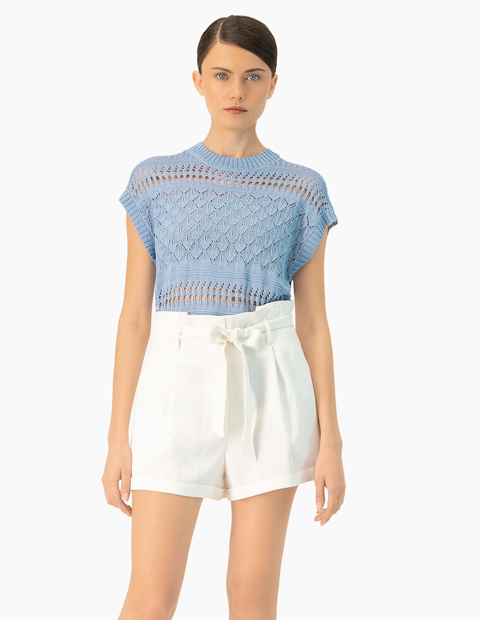 Blusa manga corta para mujer