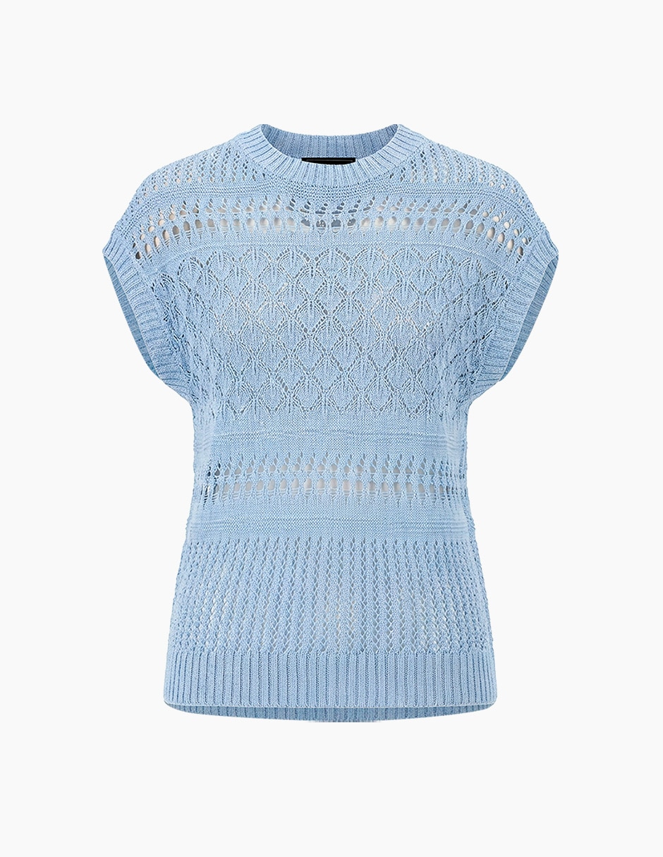 BLUSA IVONNE 10700953 V, M, AZUL CLARO