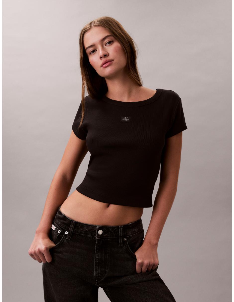 Playera manga corta cuello redondo para mujer Playera manga corta cuello redondo para mujer