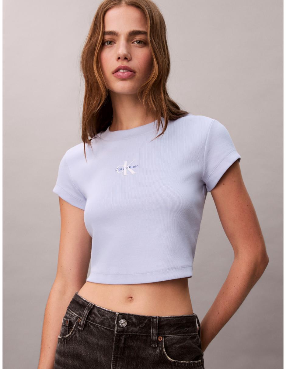 Playera manga corta cuello redondo para mujer Playera manga corta cuello redondo para mujer