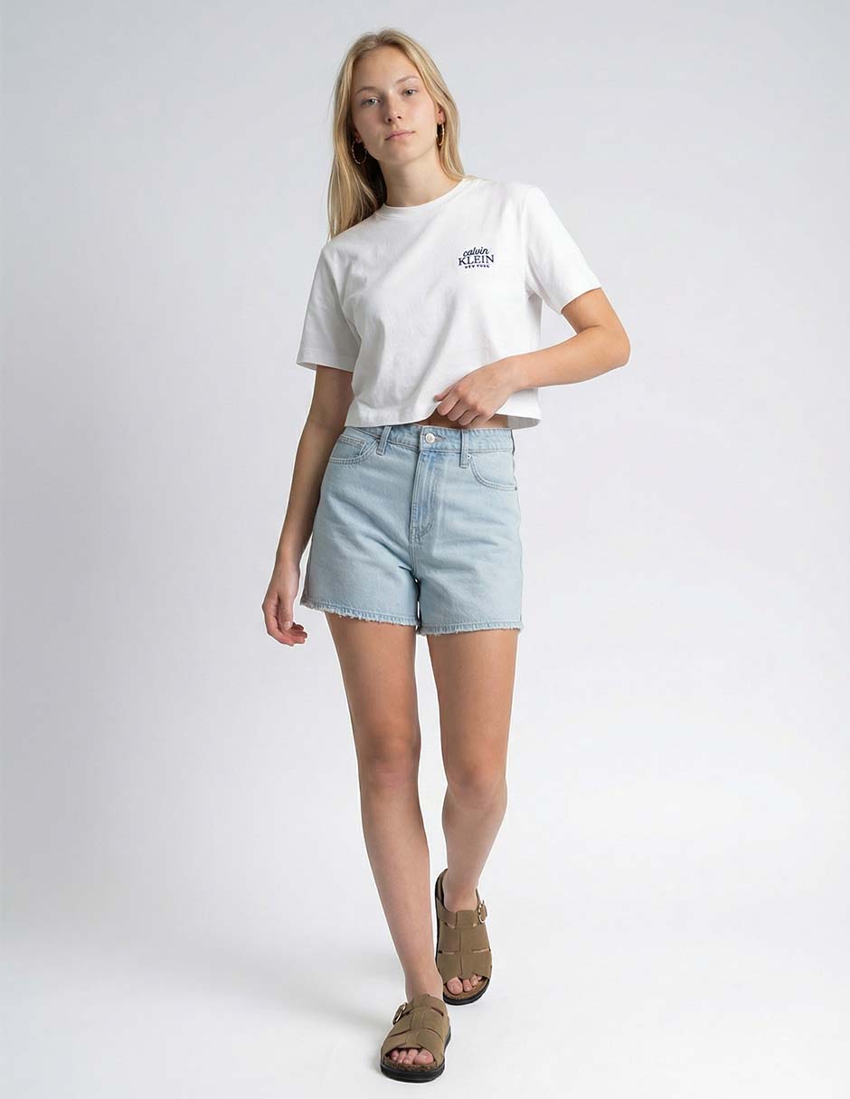 Playera manga corta cuello redondo para mujer 3