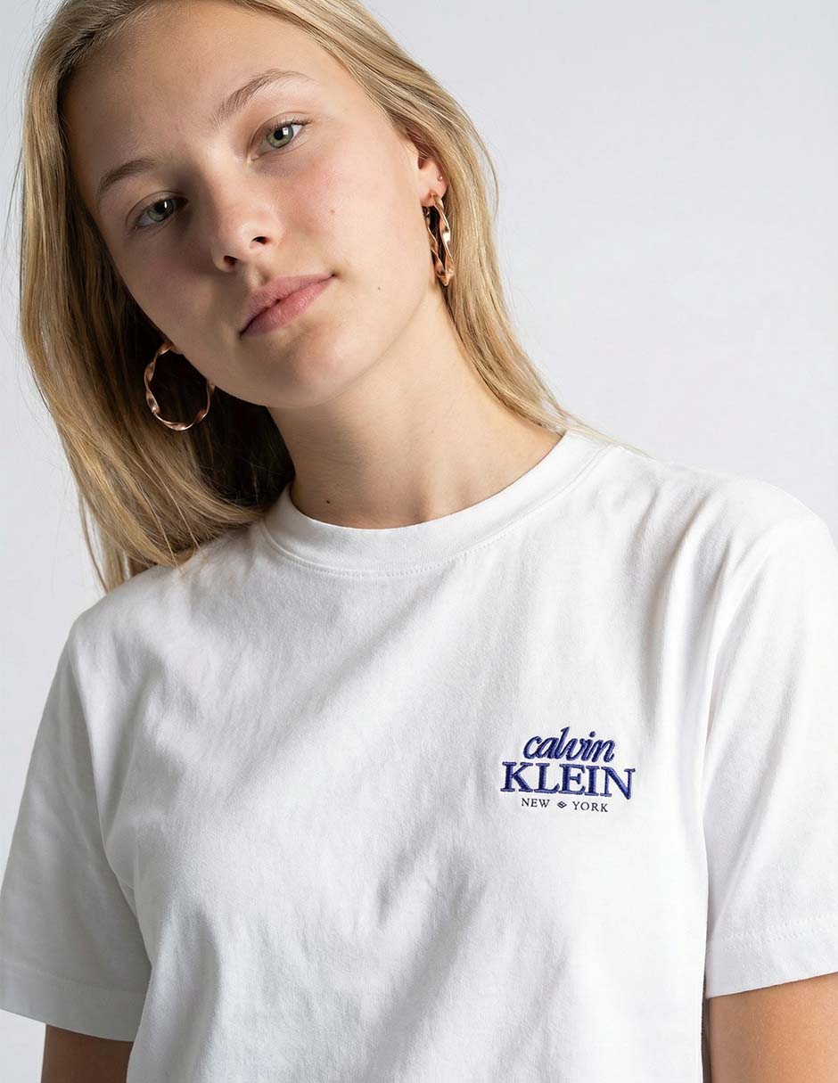 Playera manga corta cuello redondo para mujer 4
