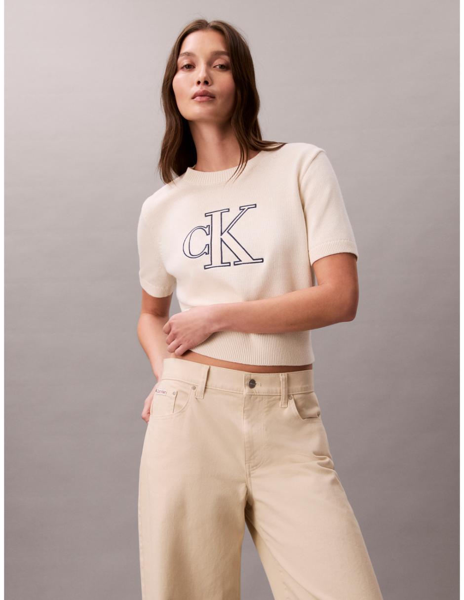 Suéter cuello redondo para mujer