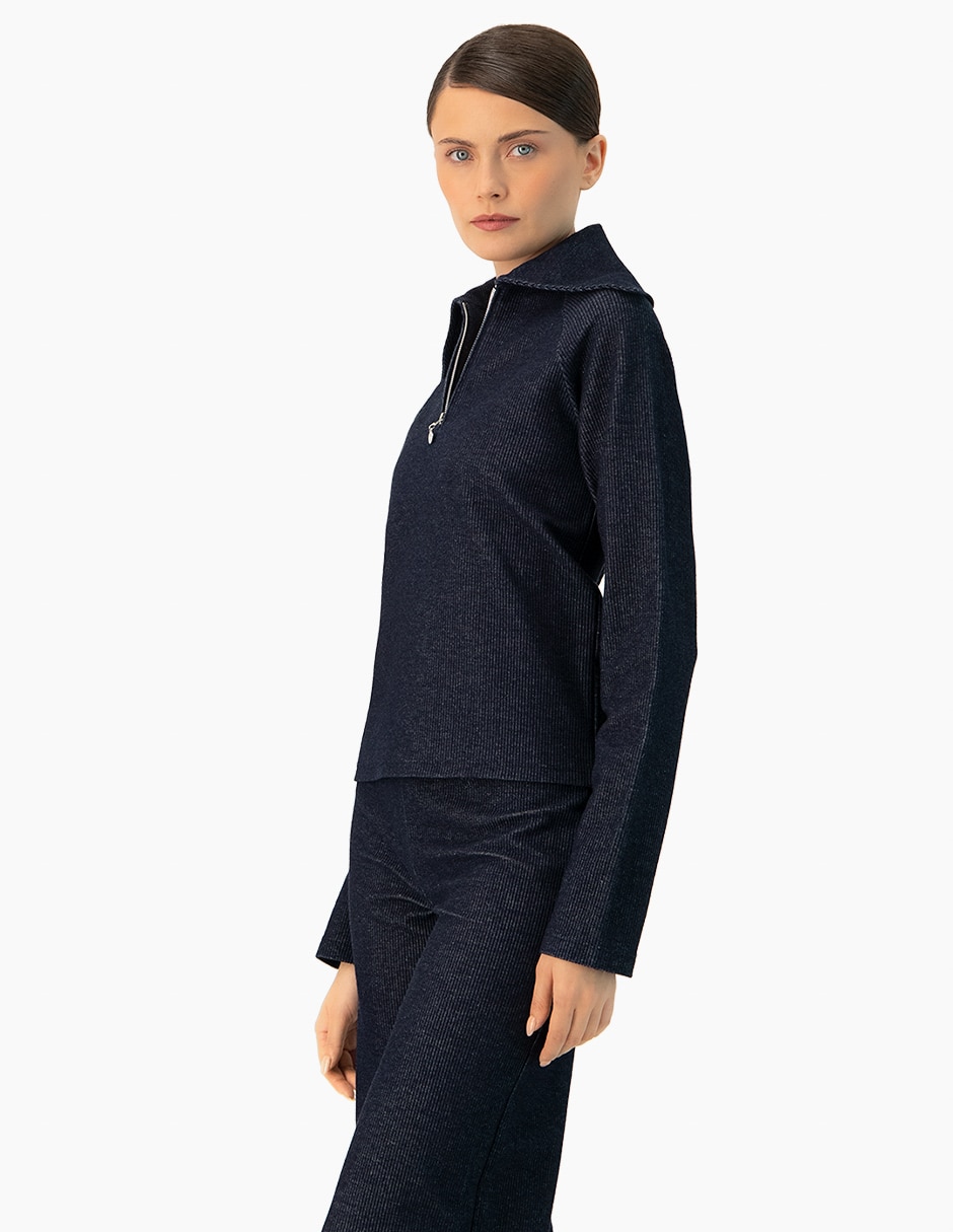 Suéter cuello solapa para mujer 3