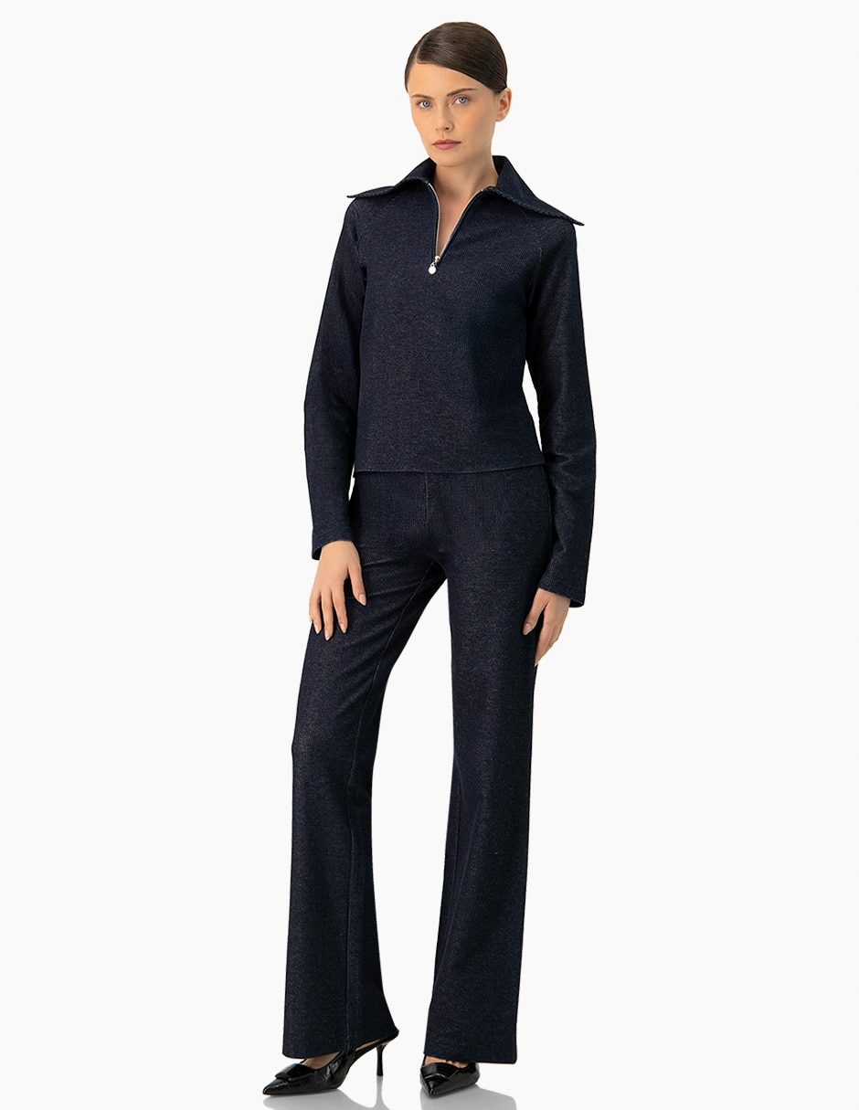Suéter cuello solapa para mujer 4