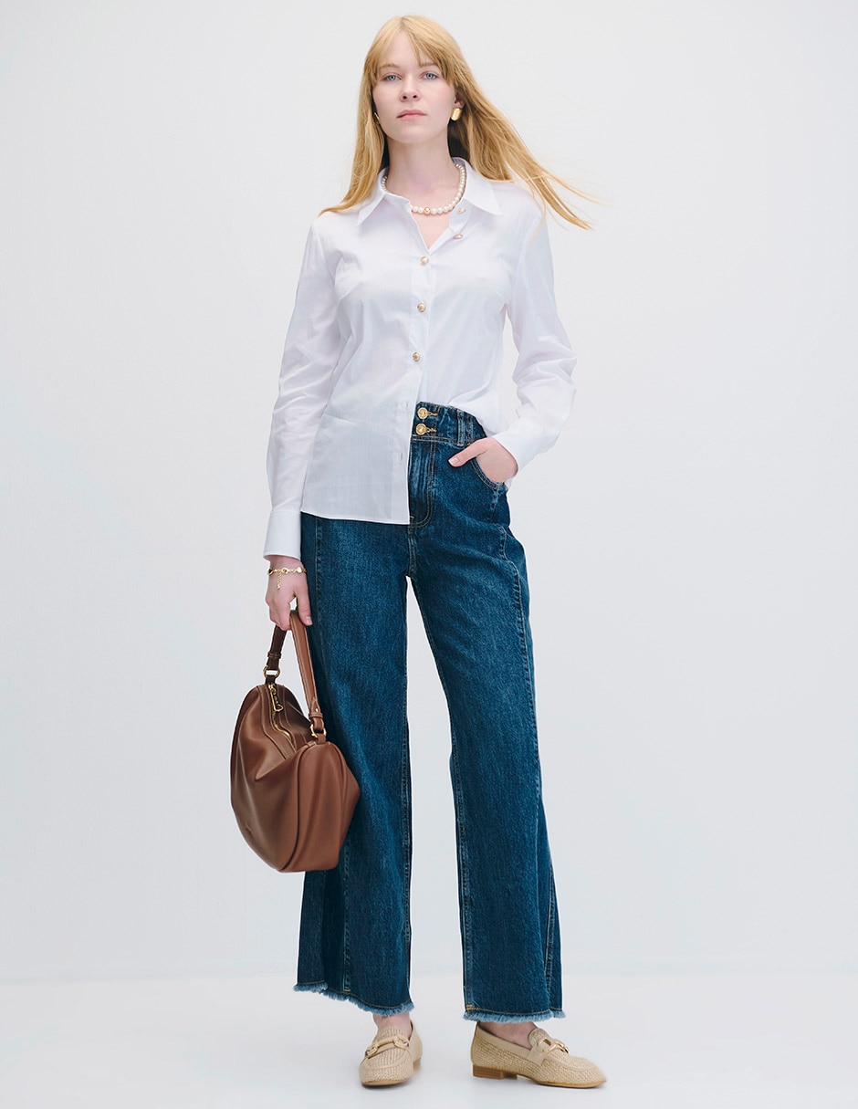 Blusa camisera manga larga para mujer 2