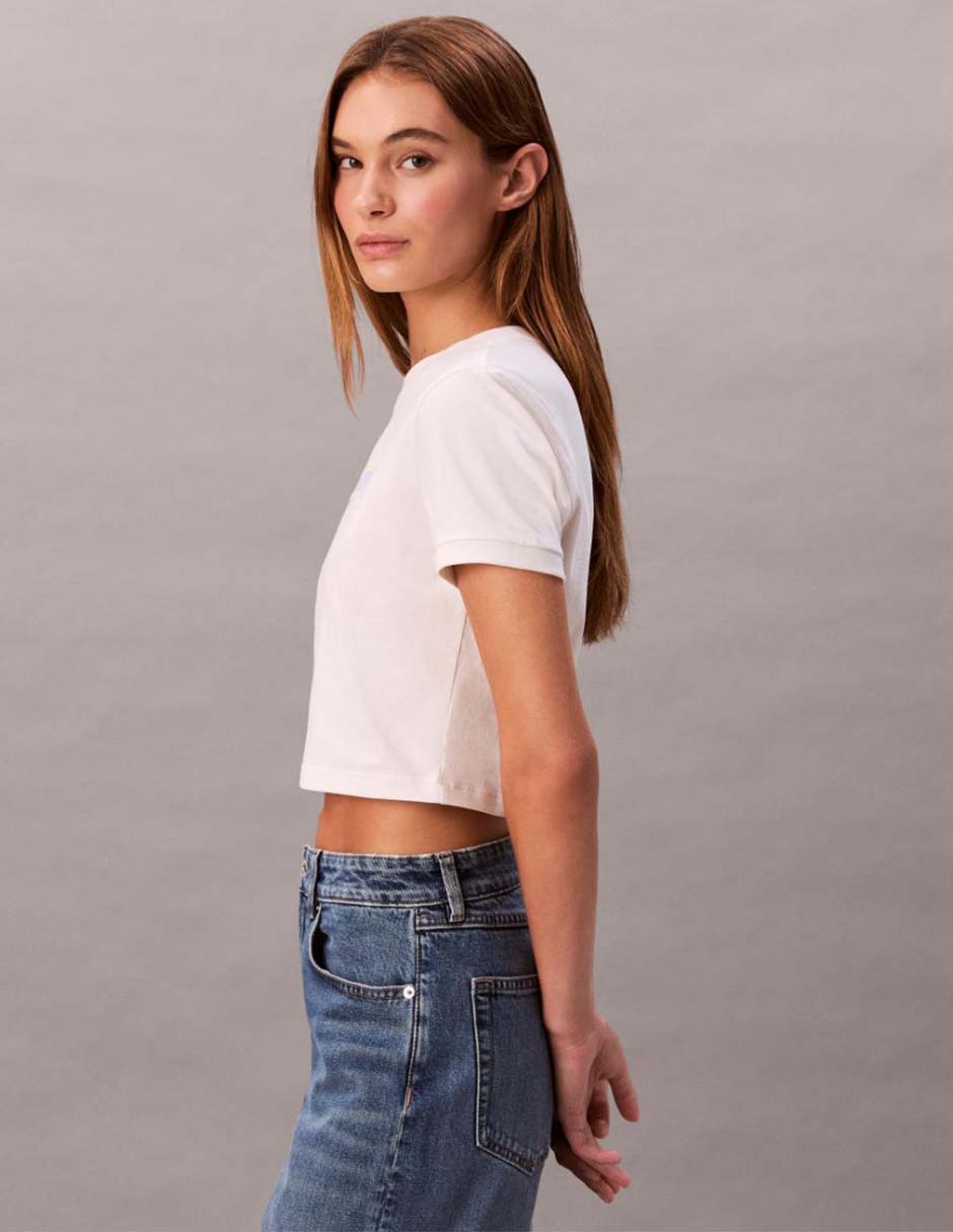 Playera manga corta cuello redondo para mujer 5