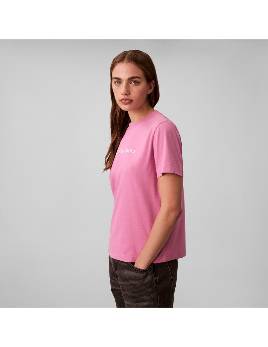 Playera manga corta cuello redondo para mujer 4