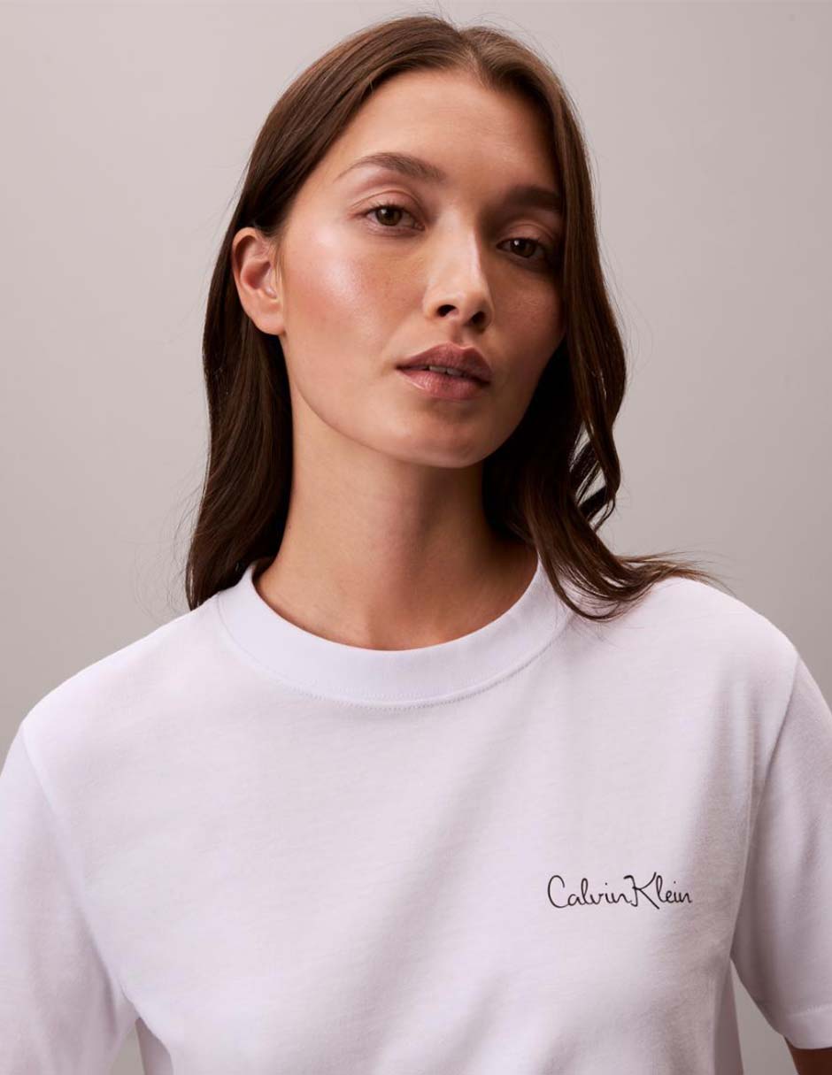 Playera manga corta cuello redondo para mujer 4