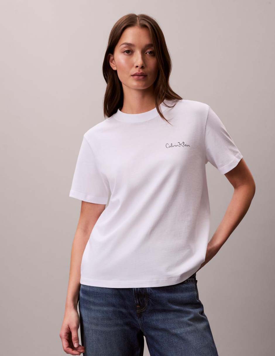 Playera manga corta cuello redondo para mujer 5