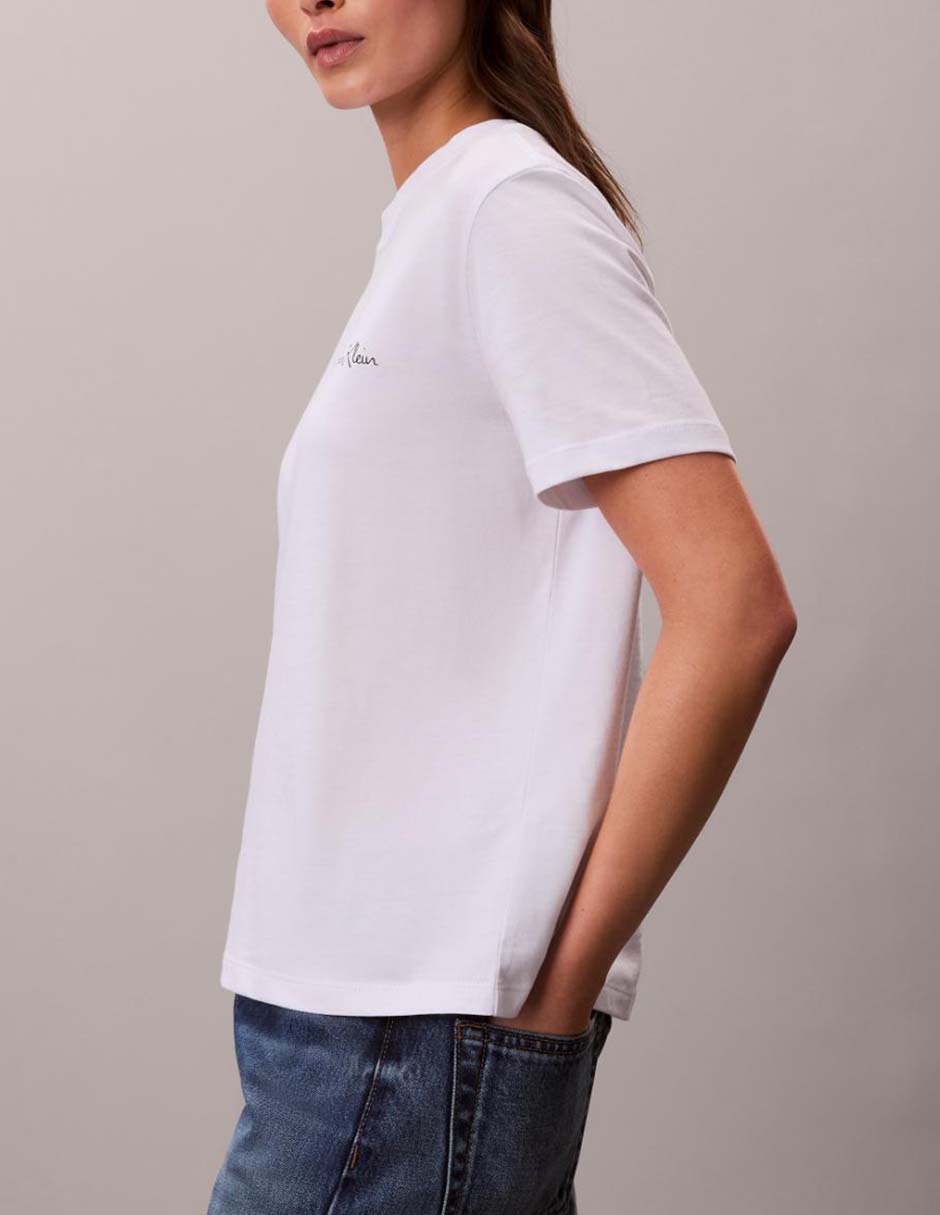 Playera manga corta cuello redondo para mujer 6