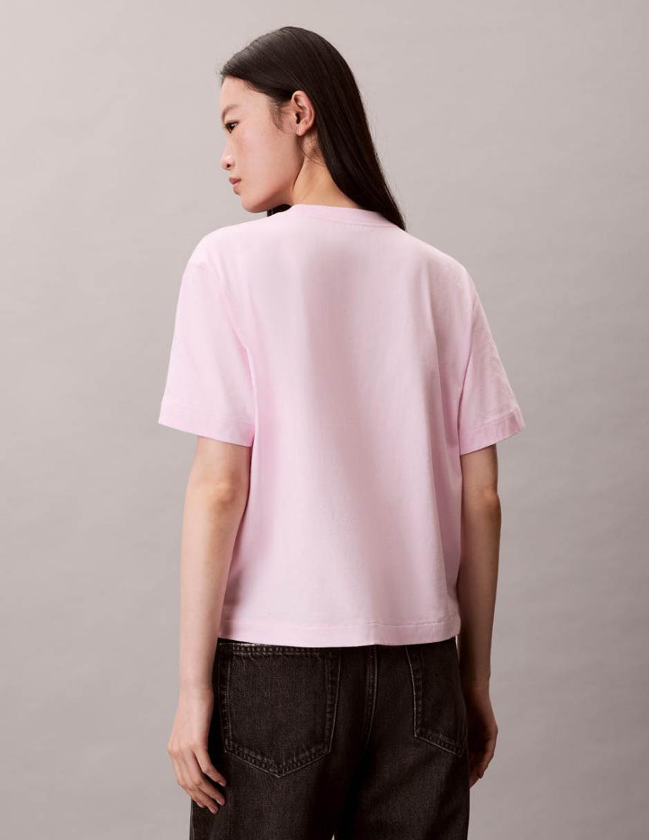 Playera manga corta cuello redondo para mujer 2