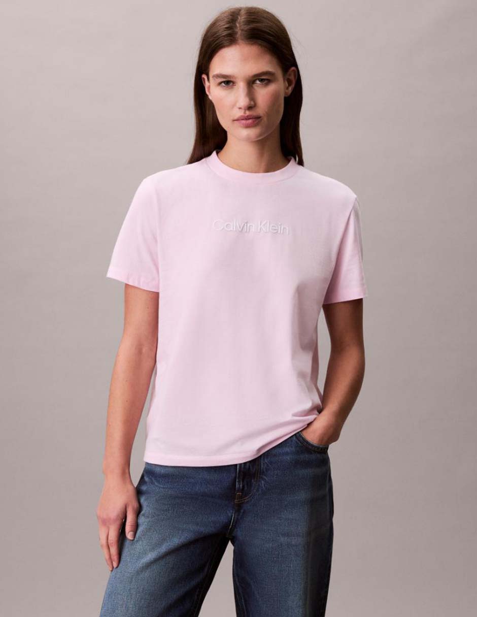 Playera manga corta cuello redondo para mujer Playera manga corta cuello redondo para mujer