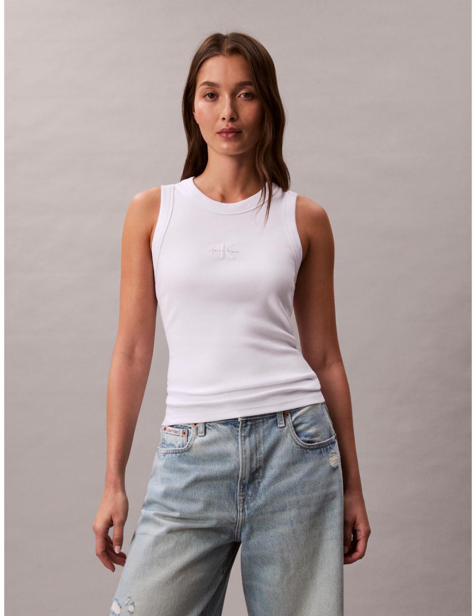 Top cuello redondo tirante ancho