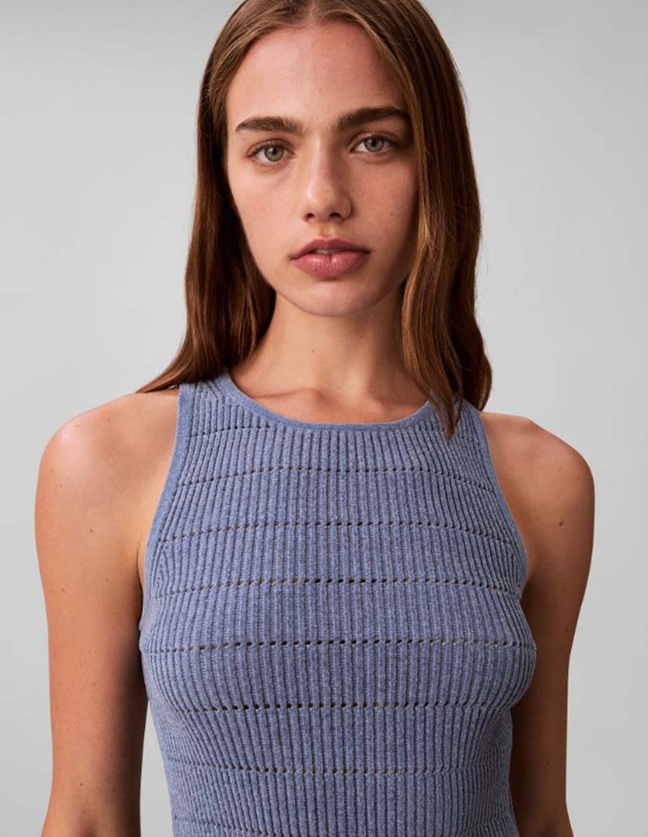 Top cuello redondo tirante ancho 4