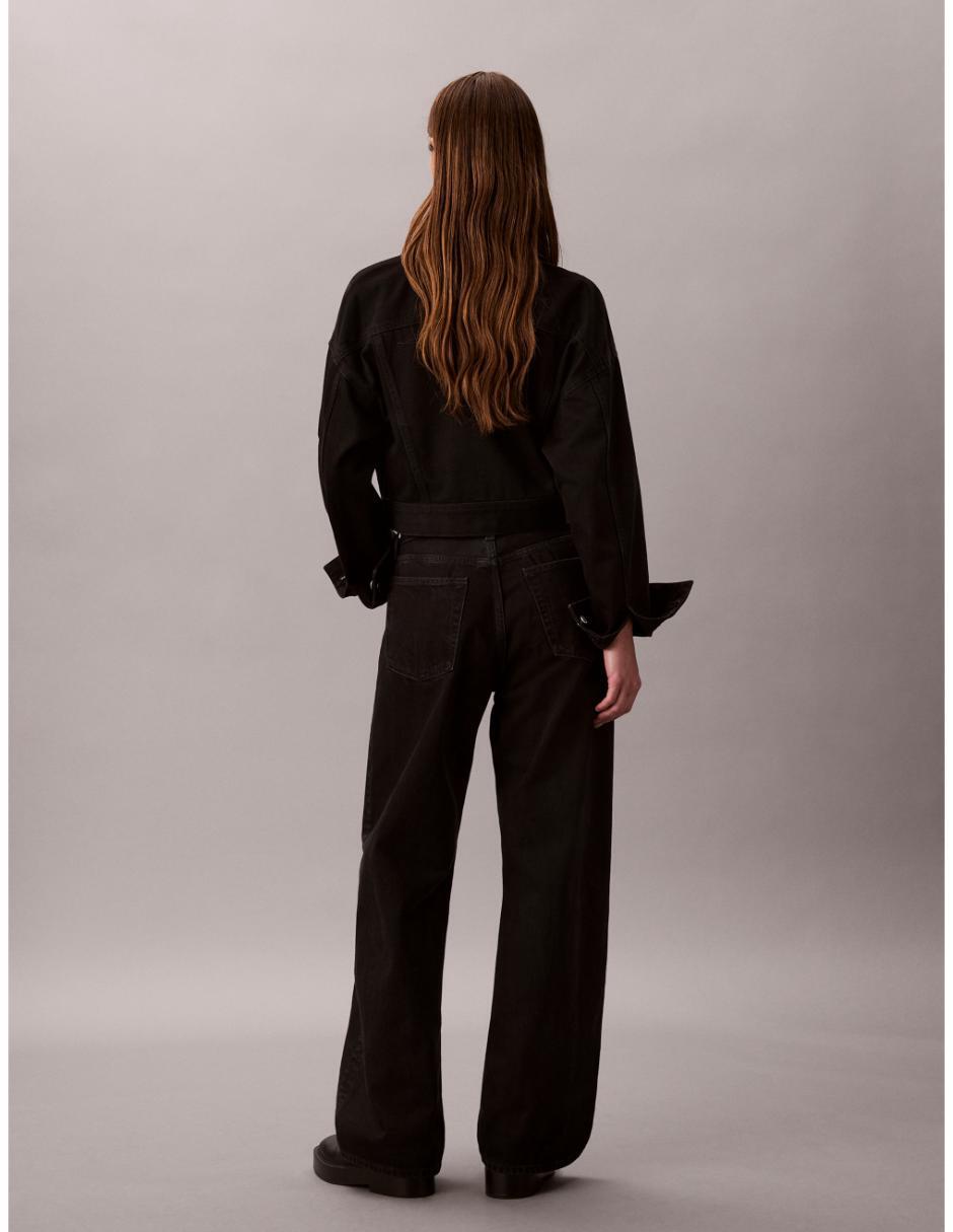 Jeans baggy corte cintura para mujer 2