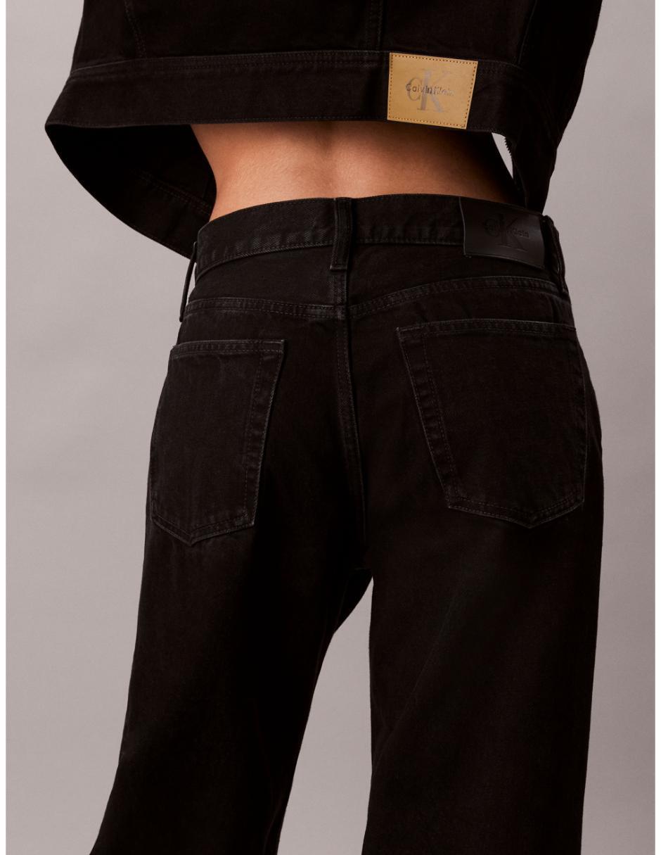 Jeans baggy corte cintura para mujer 6