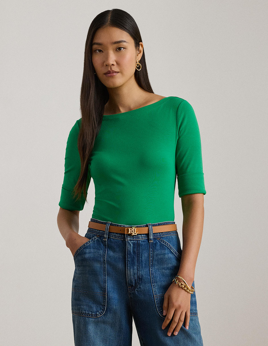 Blusa manga al codo para mujer