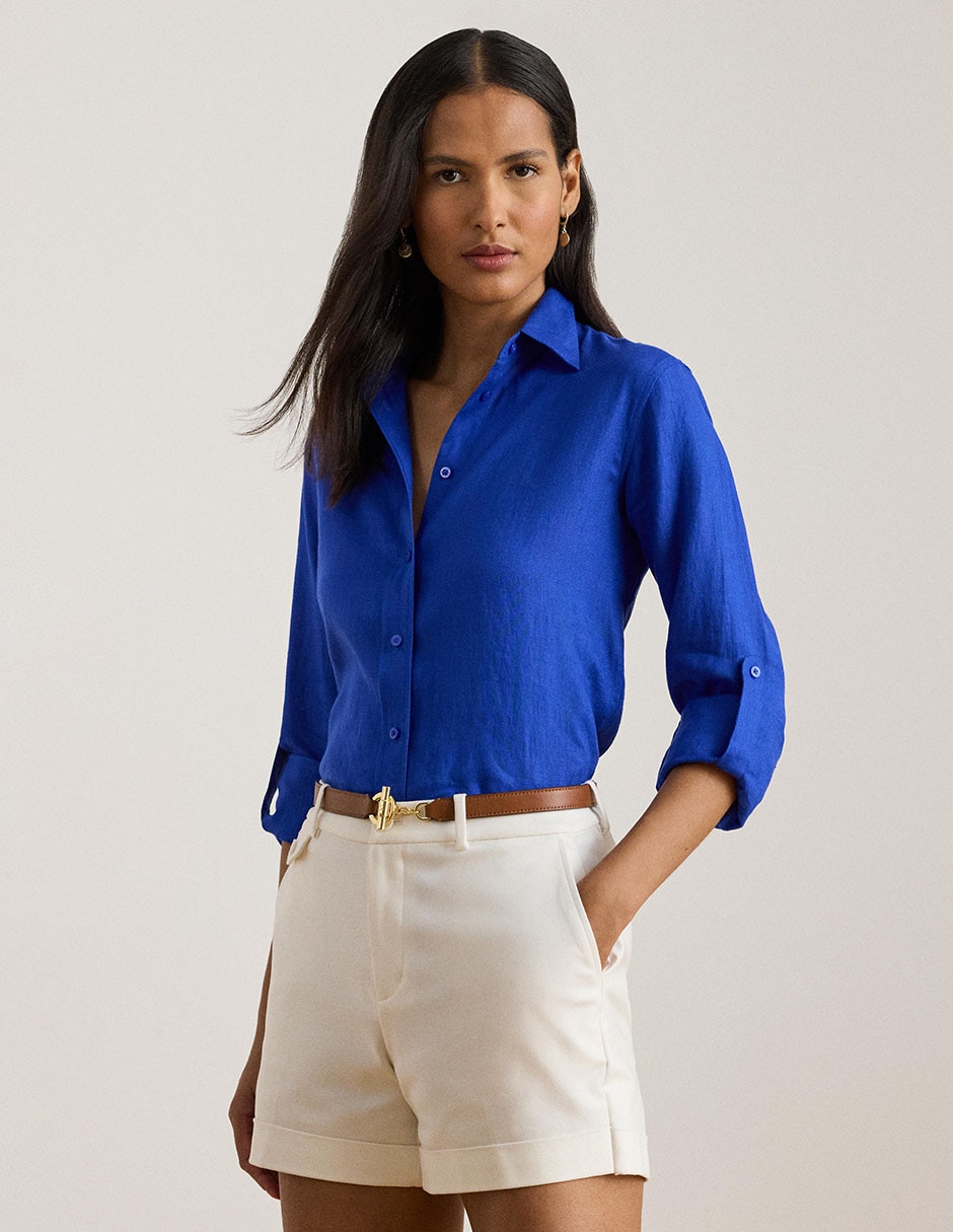 Blusa camisera manga larga para mujer Blusa camisera manga larga para mujer