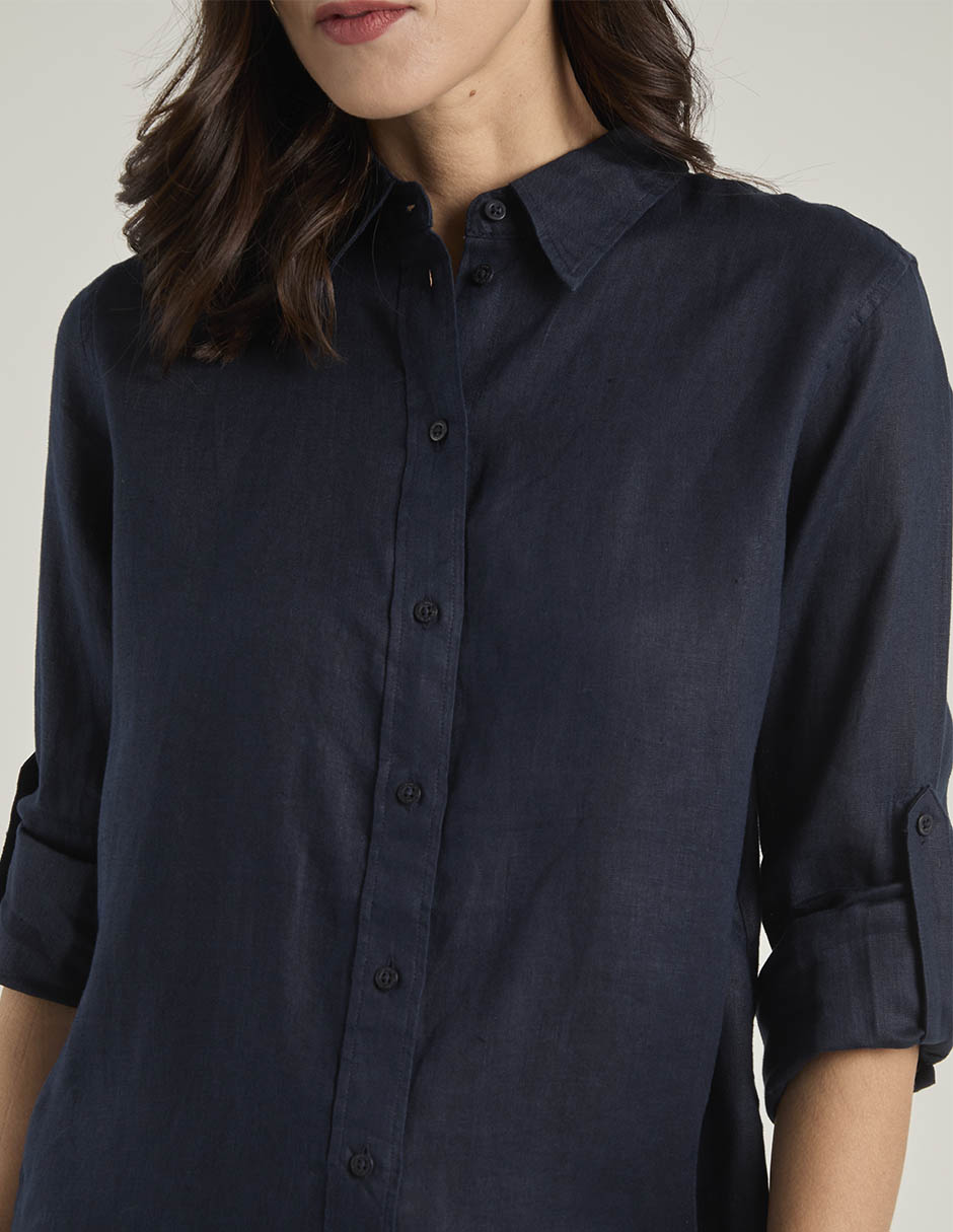 Blusa camisera manga larga para mujer 4